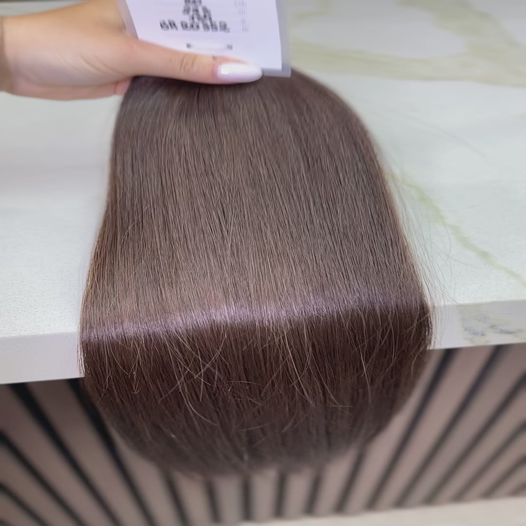 K-tip Slavic hair, colored, straight 20 inch, 134gr, 223 str