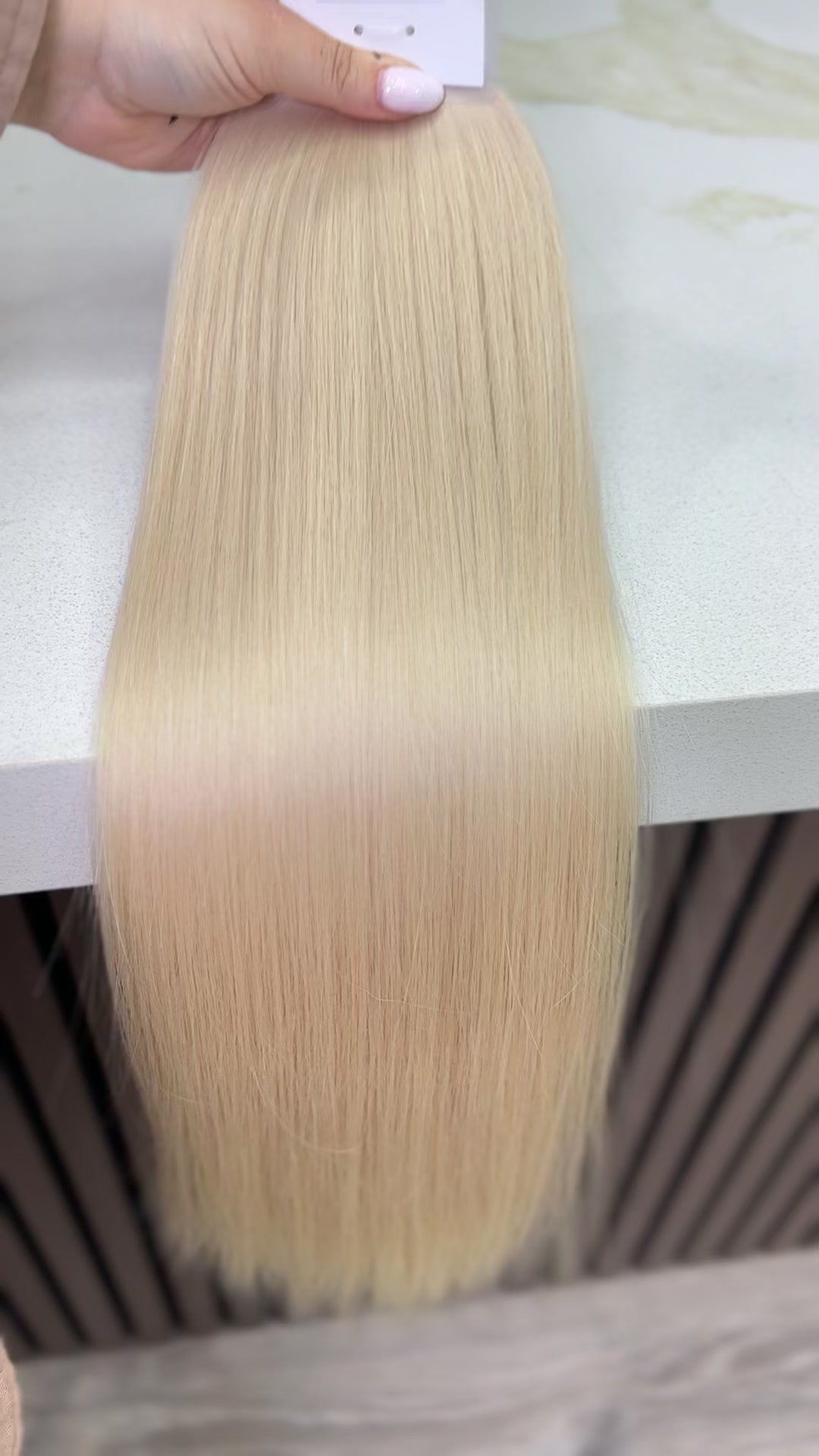 K-tip Slavic hair, colored, straight 22 inch, 146gr, 250str