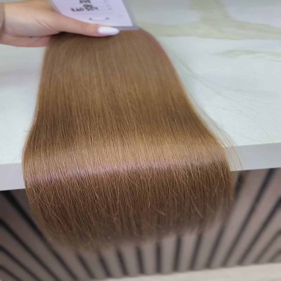 K-tip Slavic hair, colored, straight 20 inch, 120gr, 245 str