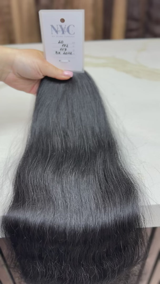 K-tip Slavic hair, colored, wavy 20 inch, 117gr, 172 str