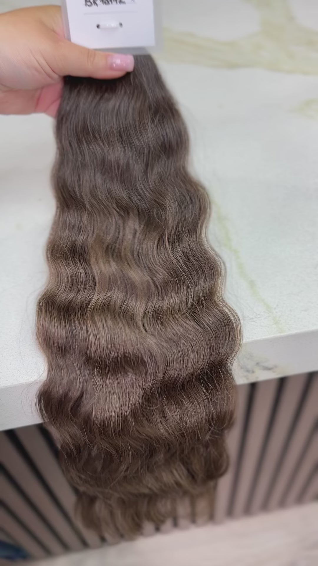 K-tip Slavic hair, colored, curly 18 inch, 53gr, 129str